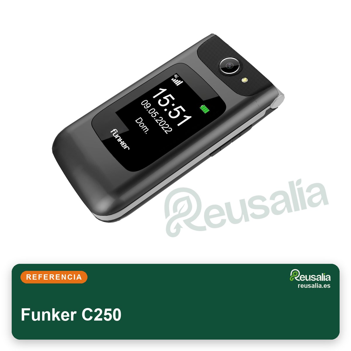 Funker C250 teléfono móvil para mayores gris